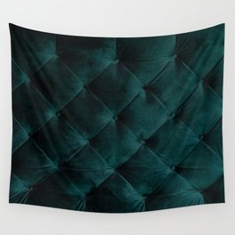 Luxury dark green velvet sofa texture Wall Tapestry