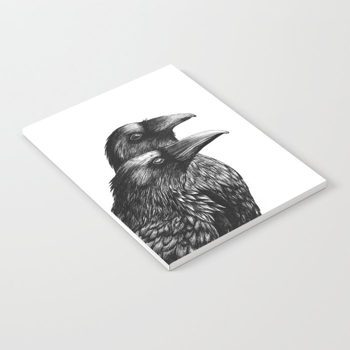 huginn muninn notebook by aurasanchez society6
