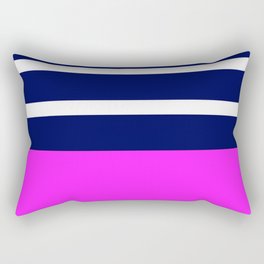 Summer Patio Perfect, Pink, White, Navy Rectangular Pillow