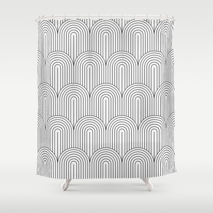 Art Deco Arch Pattern IX Shower Curtain
