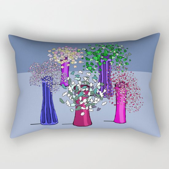 Cascade Flowers Rectangular Pillow