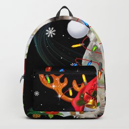 Funny Westie Christmas Tree Reindeer Backpack