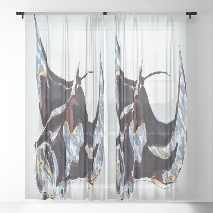 Manta ray Sheer Curtain
