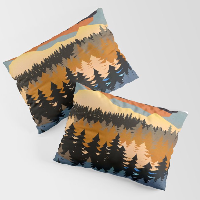 Colors of a Mountain View Pillow Sham