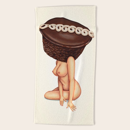 Cupcake Girl Beach Towel