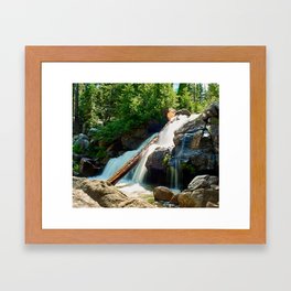 Peaceful Waterfall Framed Art Print