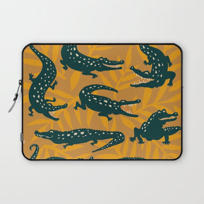 Alligator Collection – Ochre & Teal Laptop Sleeve