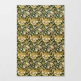 Vintage William Morris Green and Yellow Chintz Canvas Print