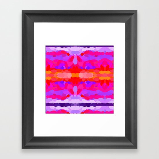 Purple, pink and orange tie dye Framed Art Print