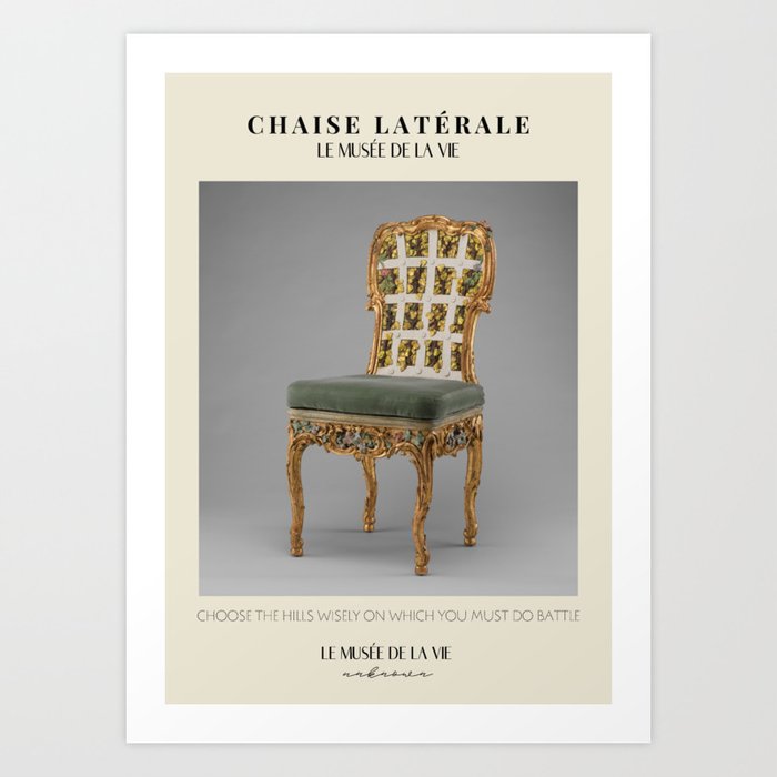  Vintage designer chair | Inspirational quote 23 Art Print