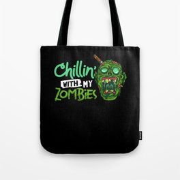Scary Zombie Halloween Undead Monster Survival Tote Bag