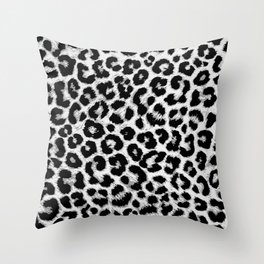 ReAL LeOparD B&W Throw Pillow