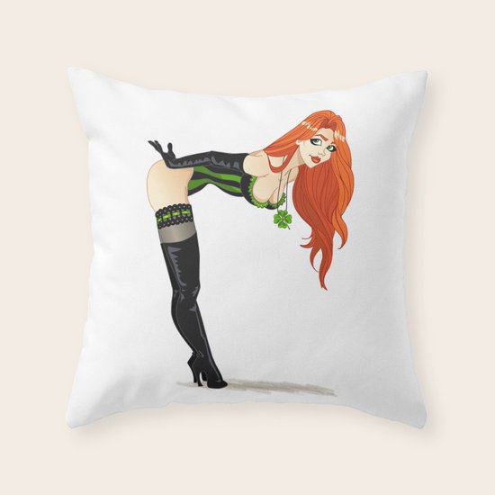Lucky Girl Throw Pillow