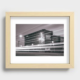 Fort Smith Light Trails And Brewery Neon In Sepia Recessed Framed Print