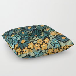 Watercolor  Chamomile field Floor Pillow