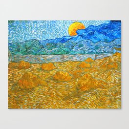 Vincent van Gogh "Evening Landscape with Rising Moon" Canvas Print