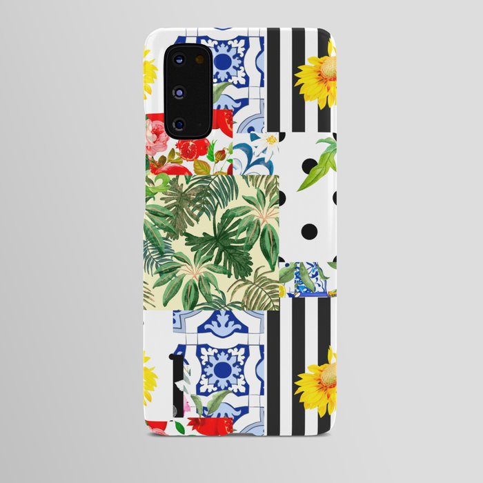 Italian,Sicilian art,patchwork,summer Flowers Android Case