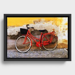 The Red Bicycle Framed Canvas