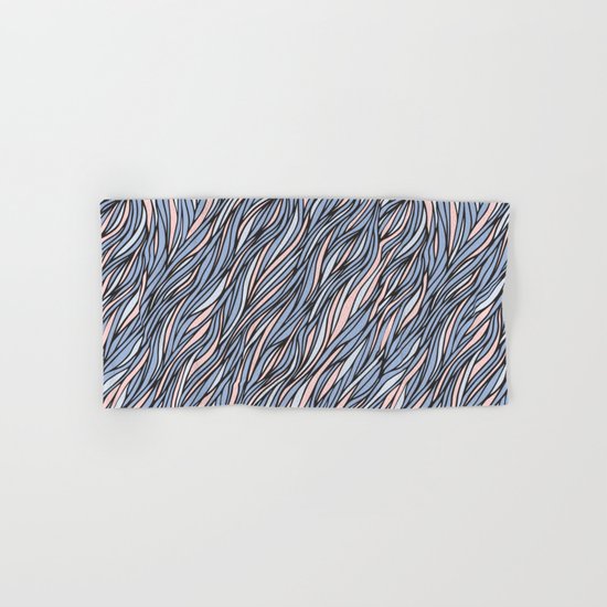 Rose quartz serenity wave pattern Hand & Bath Towel