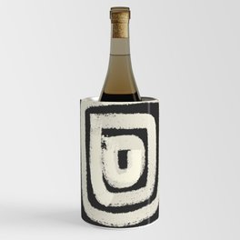 Boho black and white tribal design Wine Chiller