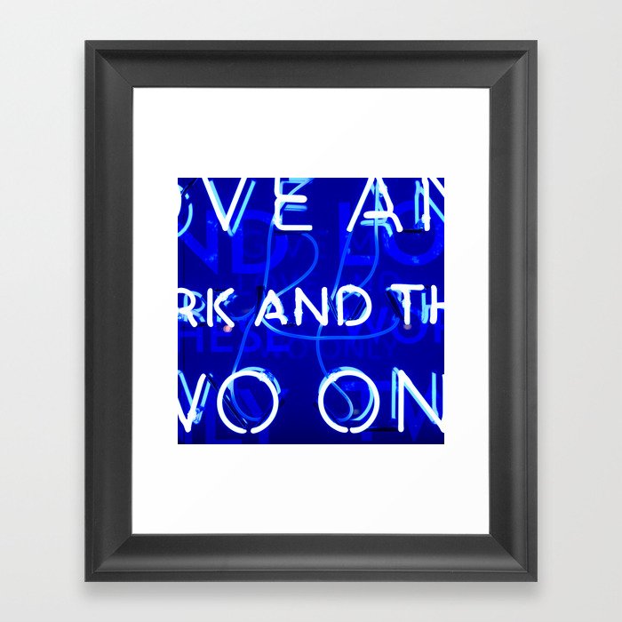 Blue Neon  Framed Art Print