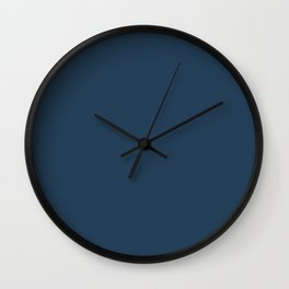Medium Blue Solid Color Accent Shade Matches Sherwin Williams Salty Dog SW 9177 Wall Clock