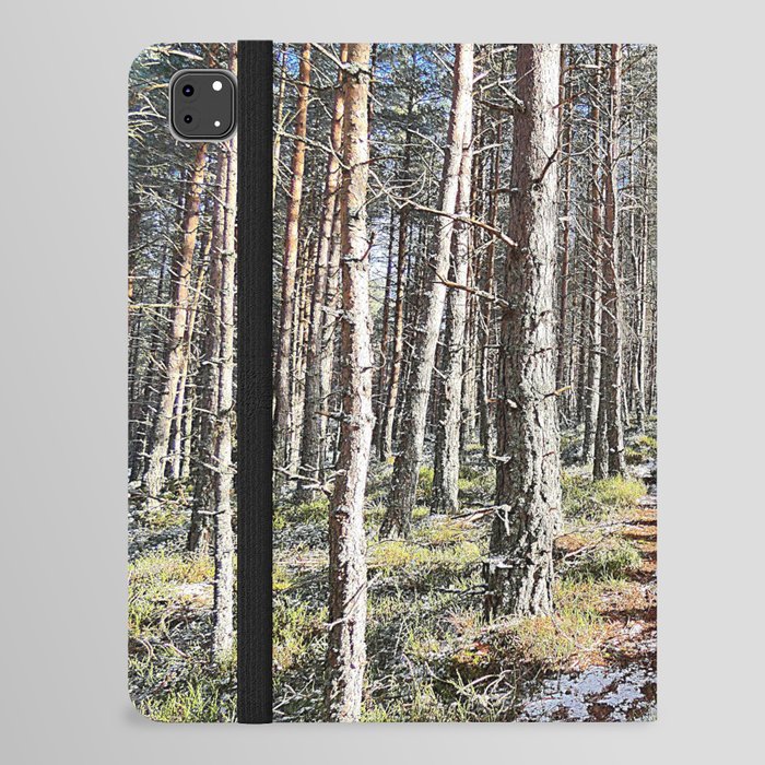 Scottish Highlands Spring Woodland Walk in I Art and Afterglow iPad Folio Case