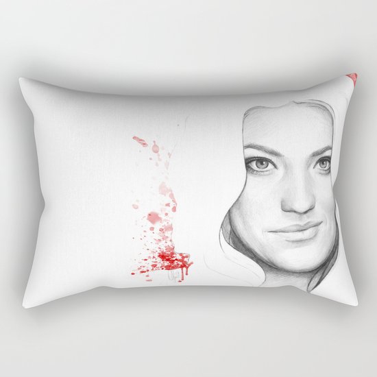Debra and Blood Splatters Rectangular Pillow