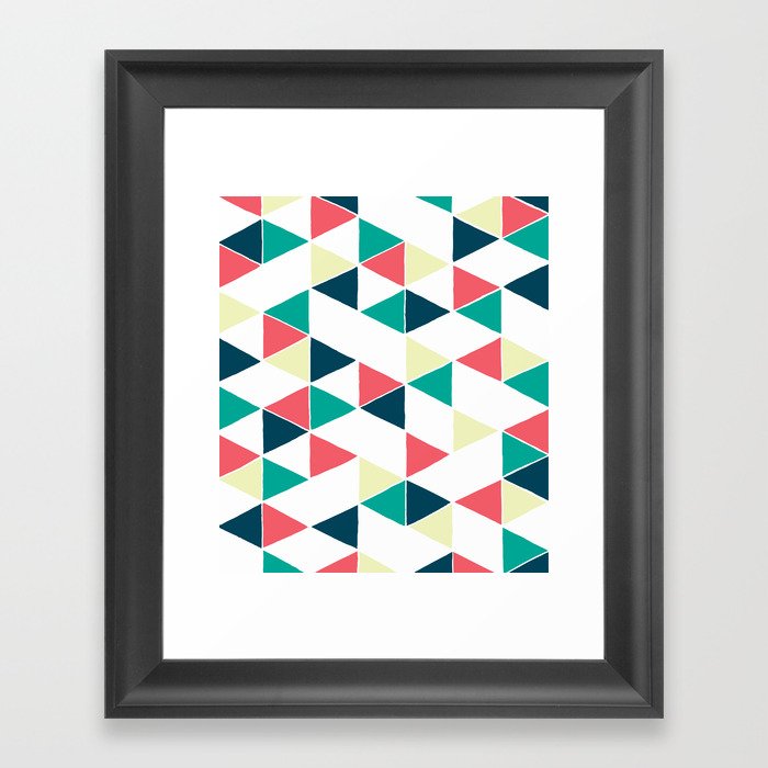Three points where two lines meet Framed Art Print