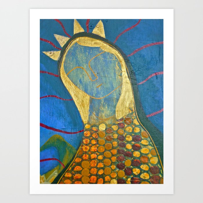 Corn Maiden Portrait Art Print