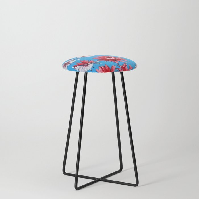 Matisse inspired style pattern Counter Stool