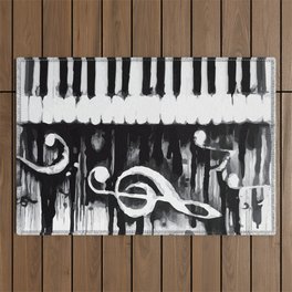 Abstract Music Outdoor Rug