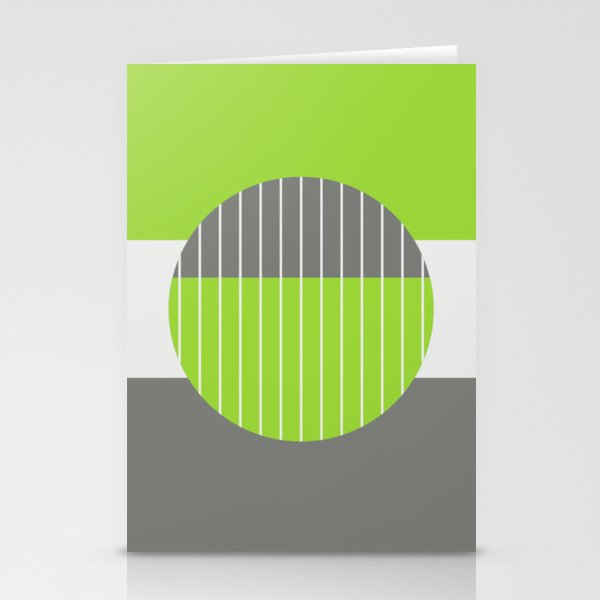 Lime Pastel Geometry Stationery Cards