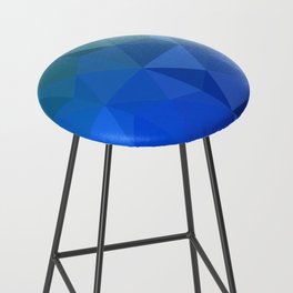 Multicolor green, blue polygonal illustration, which consist of triangles. Geometric background in Origami style with gradient. Triangular design Bar Stool