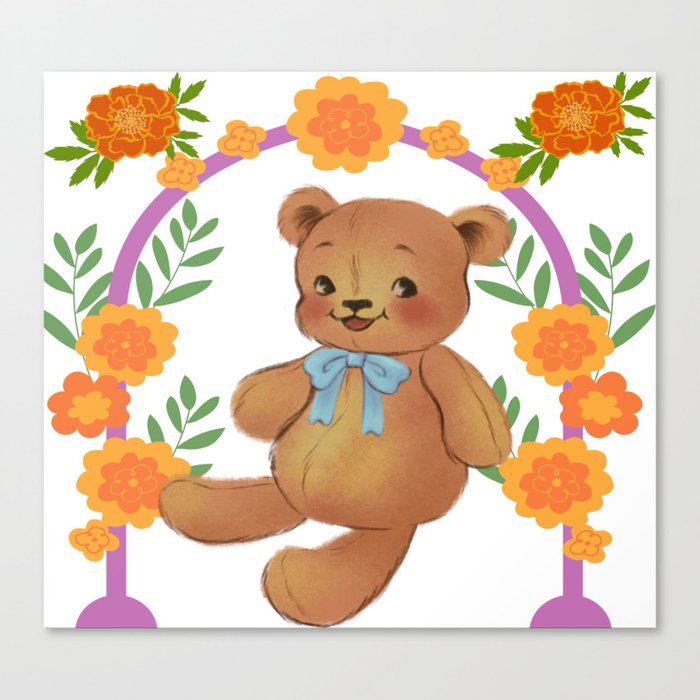 Summer Teddy Bear Canvas Print