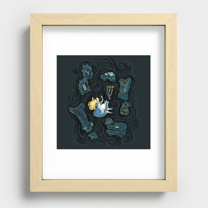Alice's Fall Recessed Framed Print
