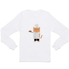 Chef Cat, Cooking Cat Long Sleeve T Shirt
