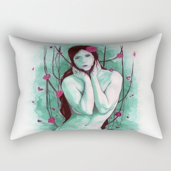 The Sad Lady Rectangular Pillow