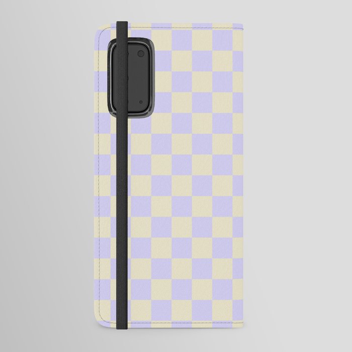 Checkerboard Checkered Checked Check Chessboard Pattern in Muted Color Android Wallet Case