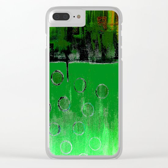 EMERALD GREEN FOREST Clear iPhone Case