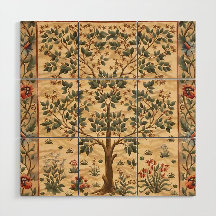 William Morris "Tree of life" 3. Wood Wall Art