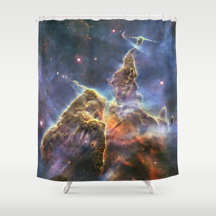 carina carina and her fuzzy psychedelia | space 012 Shower Curtain