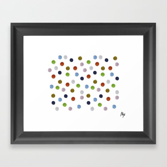 Pinpoint Dots Framed Art Print