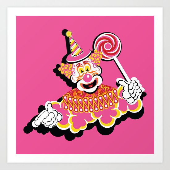 Retro Clown Art Print