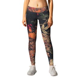 Roots Leggings | Orange, Portrait, Surrealism, Dark, Bloom, Curated, Popart, Graphicdesign, People, Roots 