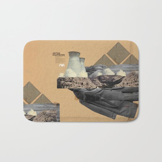 The future a time to reminisce. (mixed media) Bath Mat
