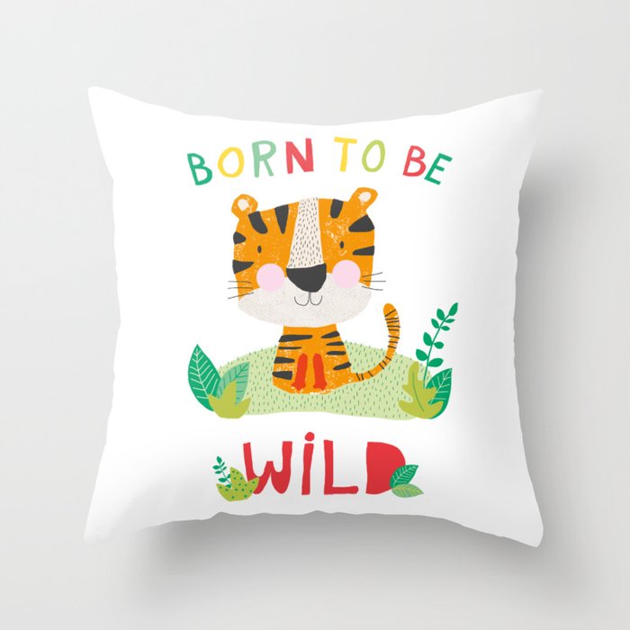 Born to Be Wild Throw Pillow