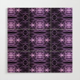 Liquid Light Series 3 ~ Purple Abstract Fractal Pattern Wood Wall Art
