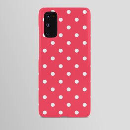 Ruby Red & White Polka Dots Android Case