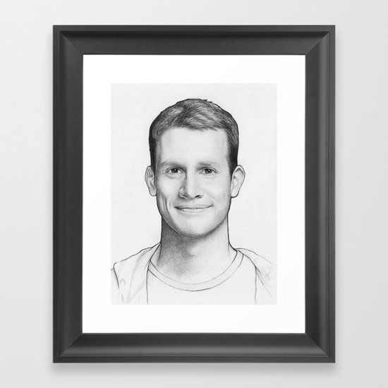 Daniel Tosh Portrait Framed Art Print